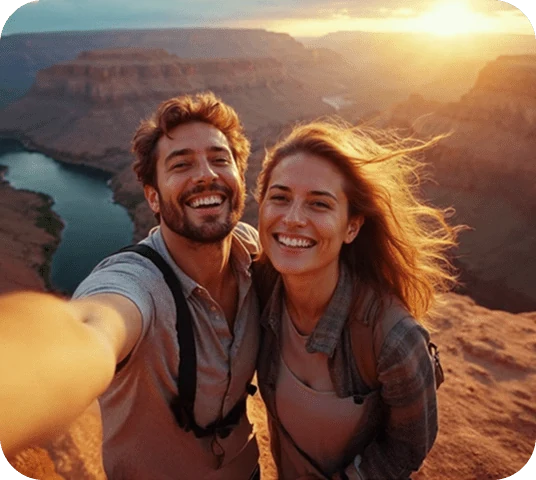 Vacations couple happy day - Testimonial Photo